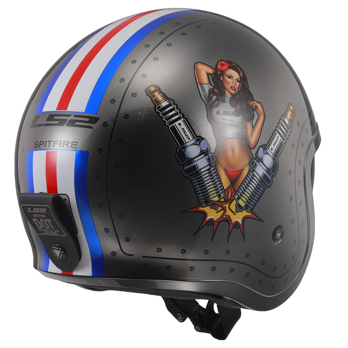 LS2 Spark Spitfire Open-Face Helmet Anti-Fog Single Shield