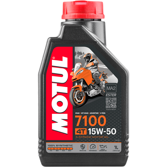 Motul 7100 4T 4-Stroke Synthetic Ester Motor Oil - 15W50