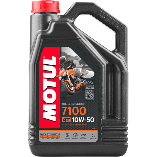 Motul 7100 4T 4-Stroke Synthetic Ester Motor Oil - 10W50