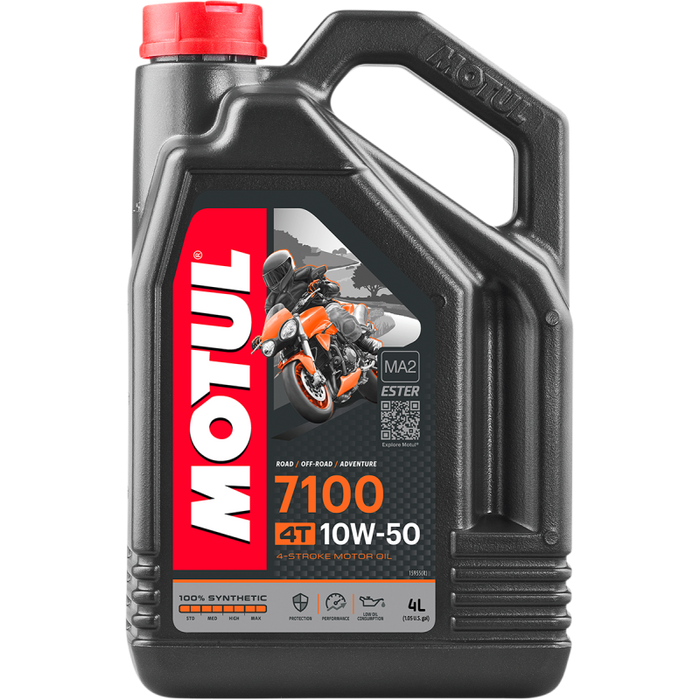 Motul 7100 4T 4-Stroke Synthetic Ester Motor Oil - 10W50