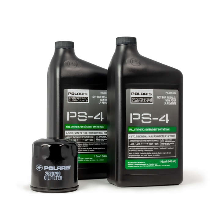Polaris Sportsman / Scrambler / Ranger 5W-50 4-Cycle Full Synthetic PS-4 Oil Change Kit (2 quarts)