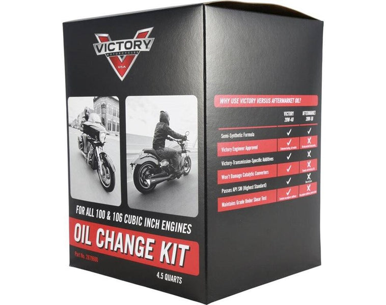 Victory 20W-40 Semi-Synthetic Oil Change Kit - 100 & 106 Cubic 